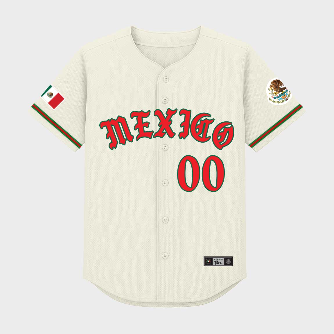 Old English Mexico Baseball Jersey