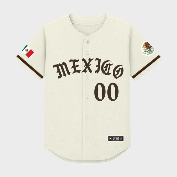 Old English Mexico Baseball Jersey