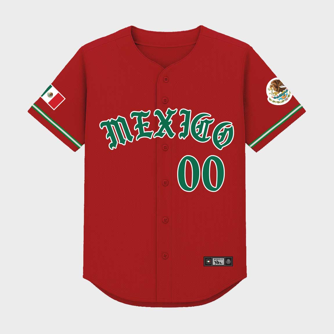 Old English Mexico Baseball Jersey