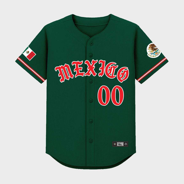 Old English Mexico Baseball Jersey