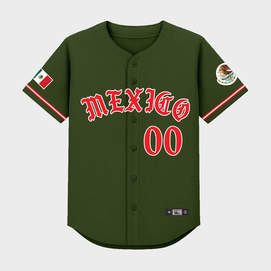 Old English Mexico Baseball Jersey