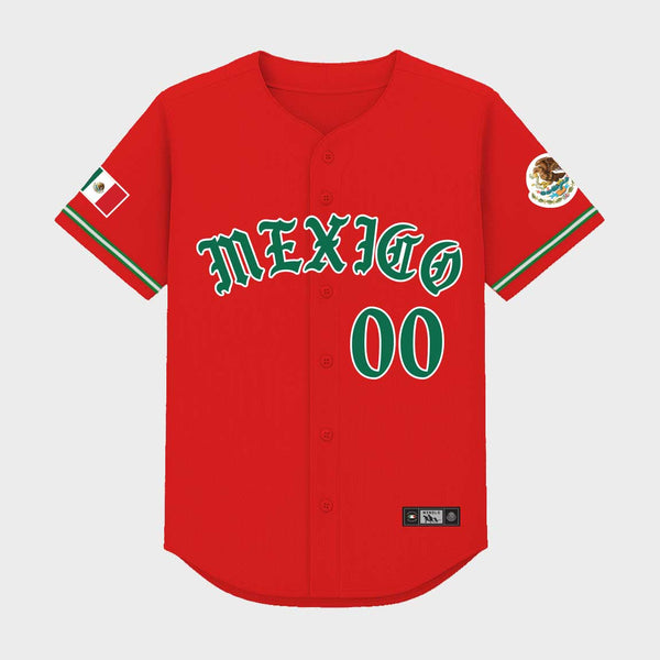 Old English Mexico Baseball Jersey