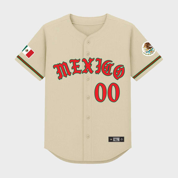 Old English Mexico Baseball Jersey
