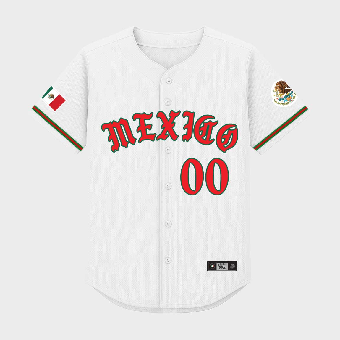 Old English Mexico Baseball Jersey