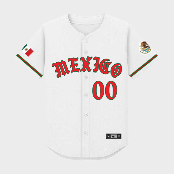 Old English Mexico Baseball Jersey