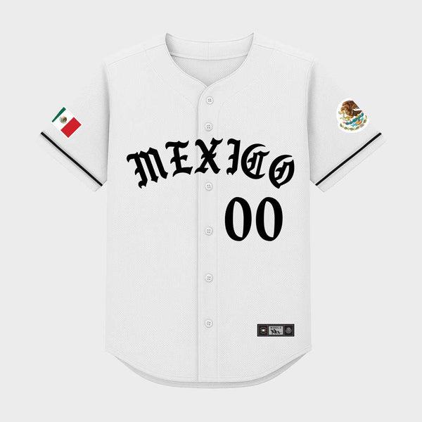 Old English Mexico Baseball Jersey