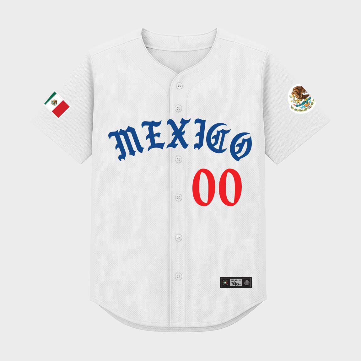 Old English Mexico Baseball Jersey