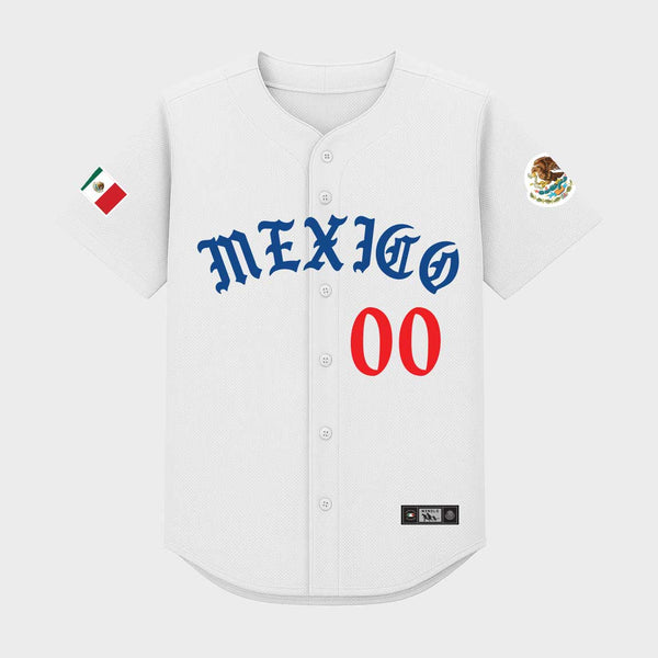 Old English Mexico Baseball Jersey