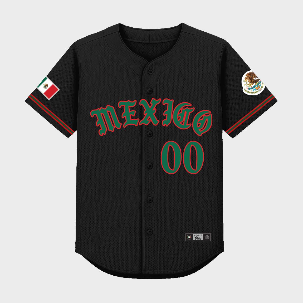 Old English Mexico Baseball Jersey