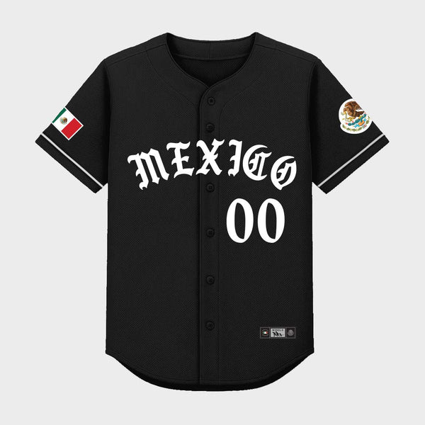 Old English Mexico Baseball Jersey