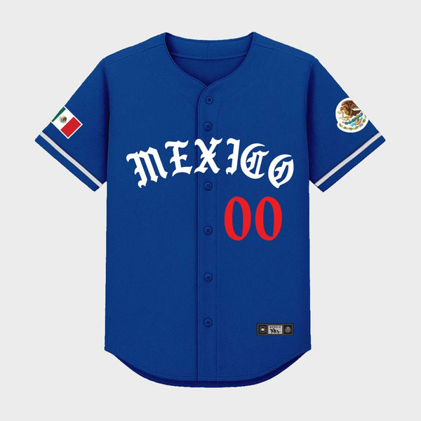 Old English Mexico Baseball Jersey
