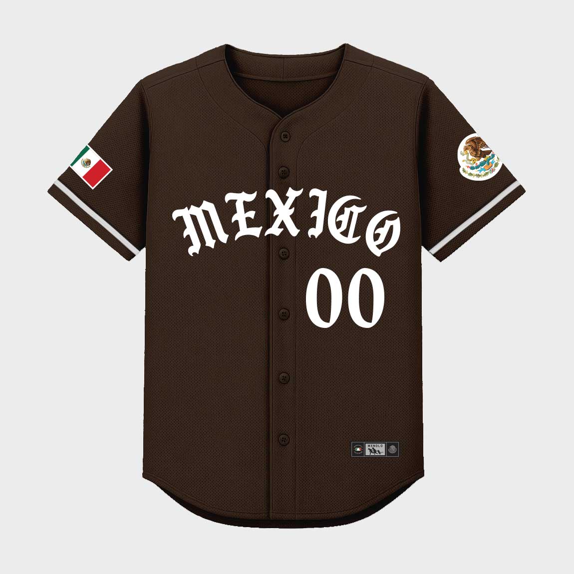 Old English Mexico Baseball Jersey